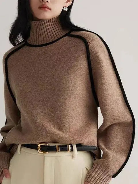 Eva Chic High-Neck Women's Sweater