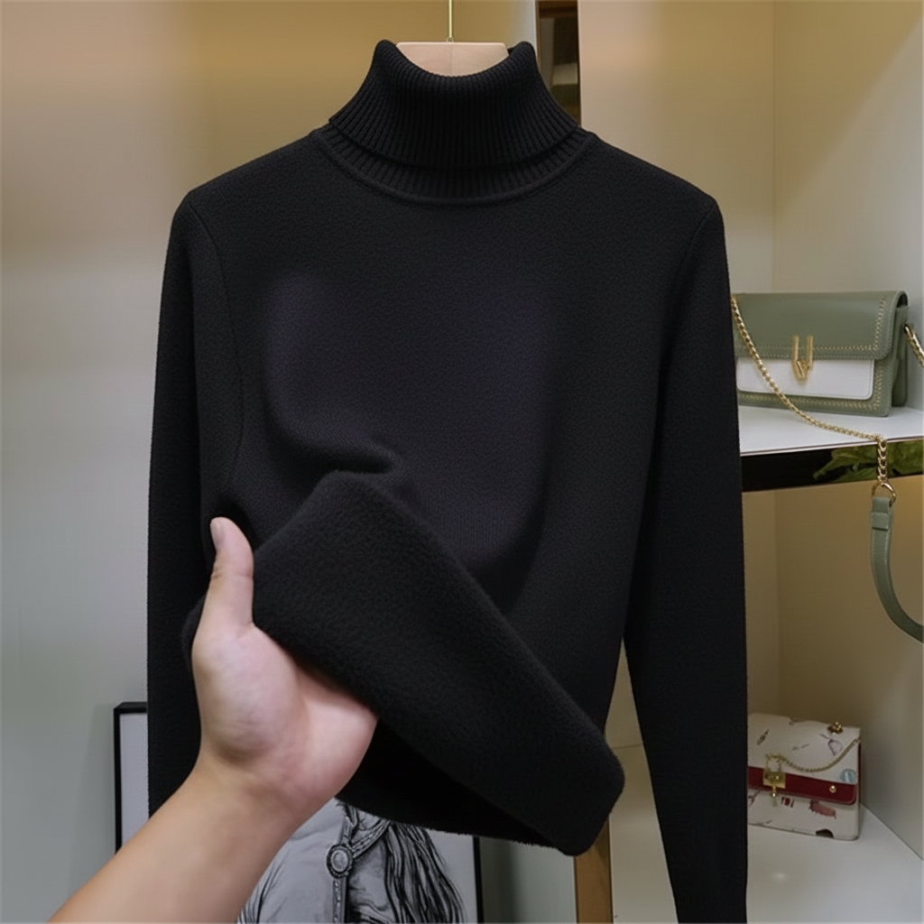 Karen Women's Fleece Turtleneck Sweater