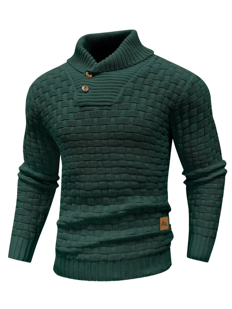 Men's Shawl-Collar Knit Sweater - Auguste