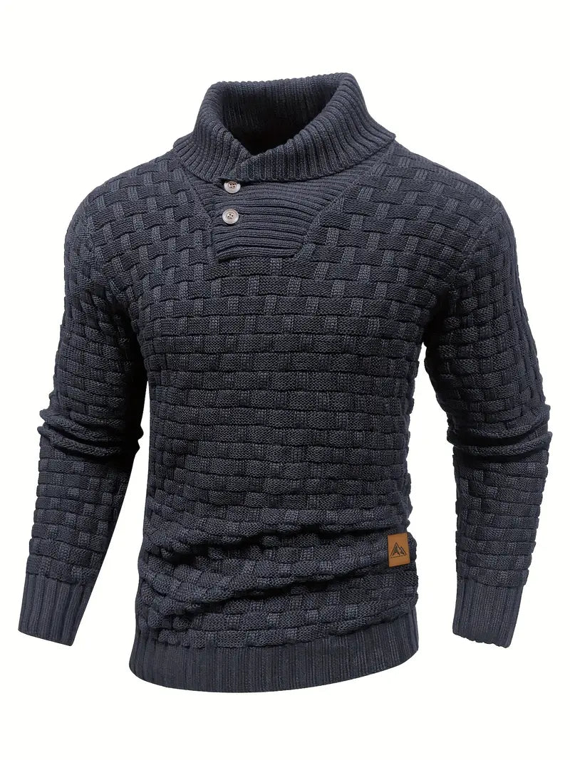 Men's Shawl-Collar Knit Sweater - Auguste