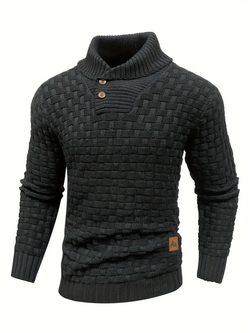 Men's Shawl-Collar Knit Sweater - Auguste