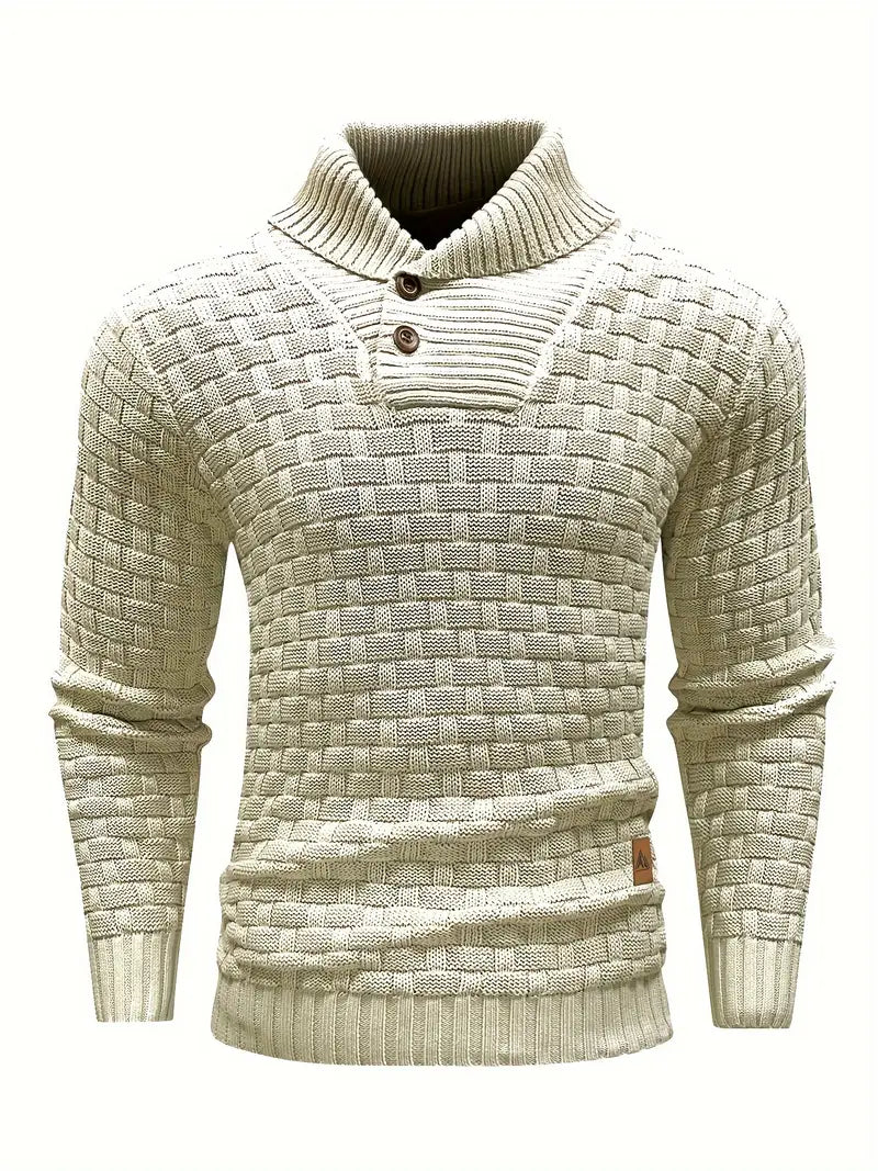 Men's Shawl-Collar Knit Sweater - Auguste
