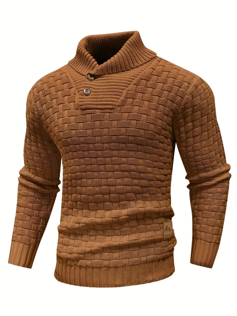Men's Shawl-Collar Knit Sweater - Auguste