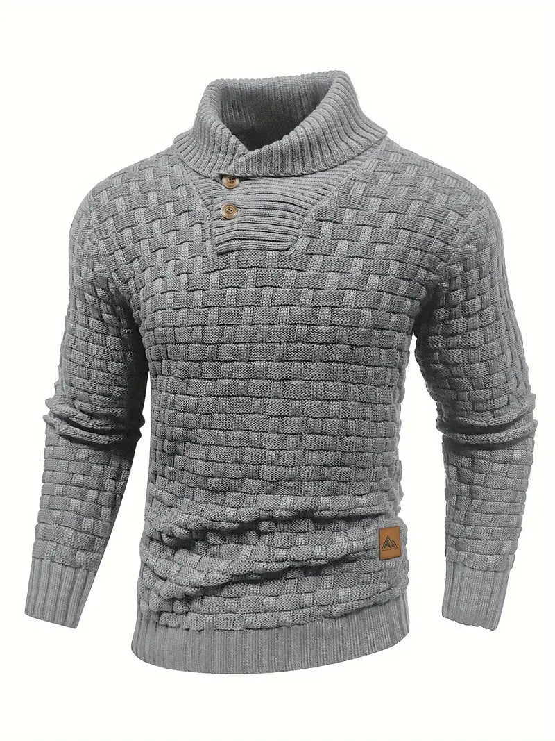 Men's Shawl-Collar Knit Sweater - Auguste