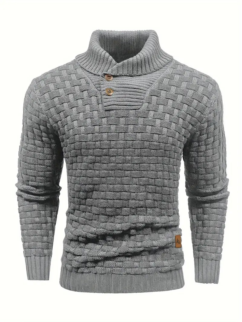 Men's Shawl-Collar Knit Sweater - Auguste