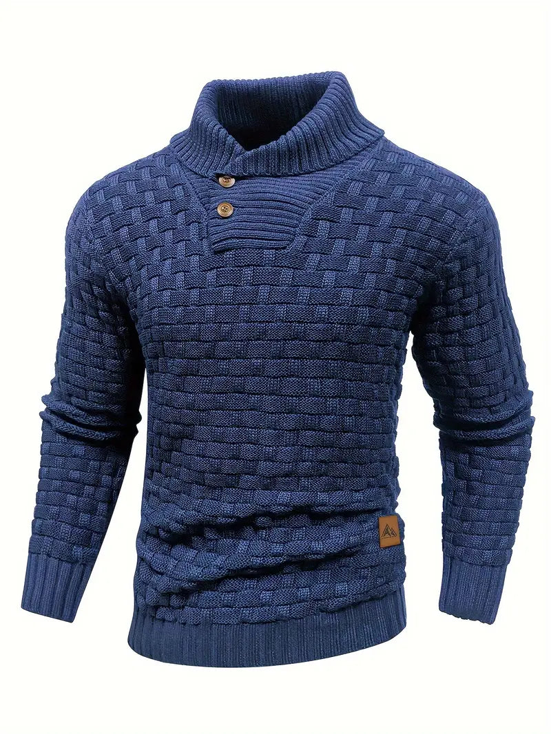 Men's Shawl-Collar Knit Sweater - Auguste