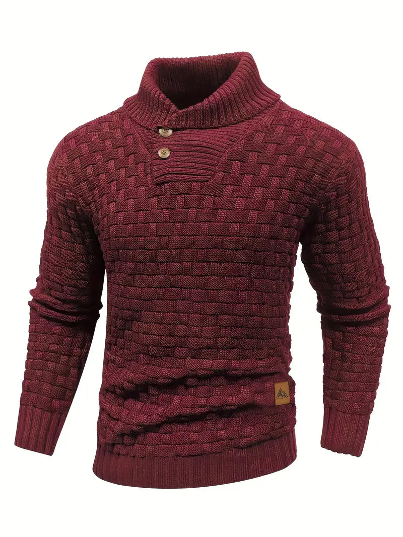 Men's Shawl-Collar Knit Sweater - Auguste