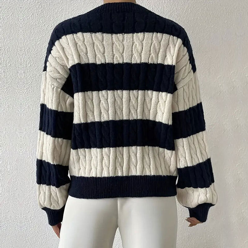 Grace Striped Knit Sweater