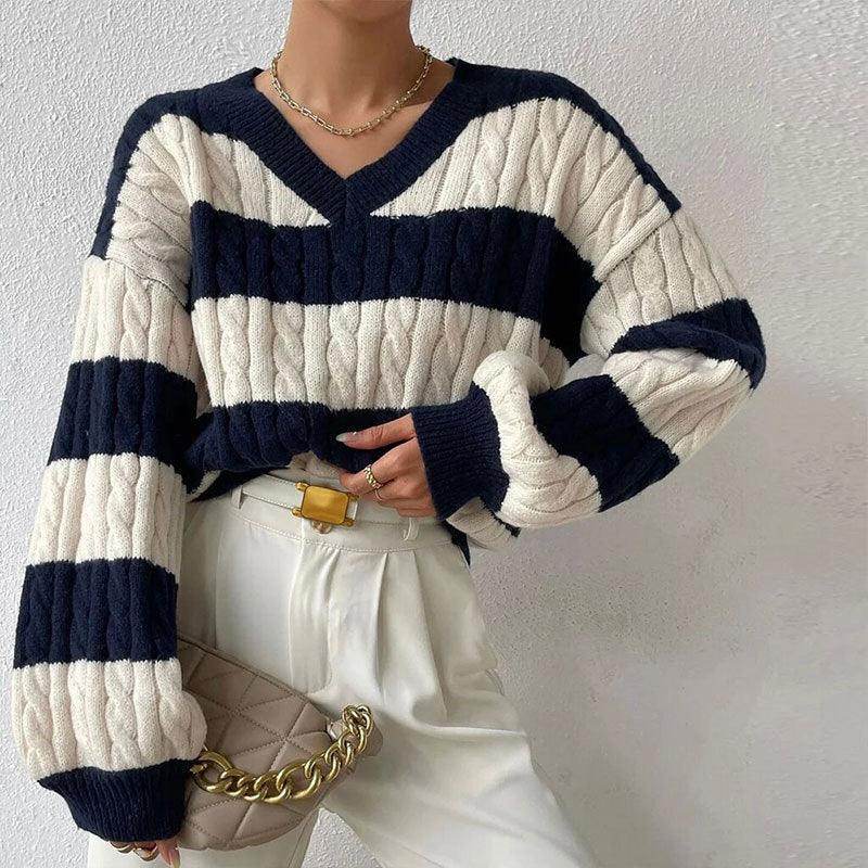 Grace Striped Knit Sweater