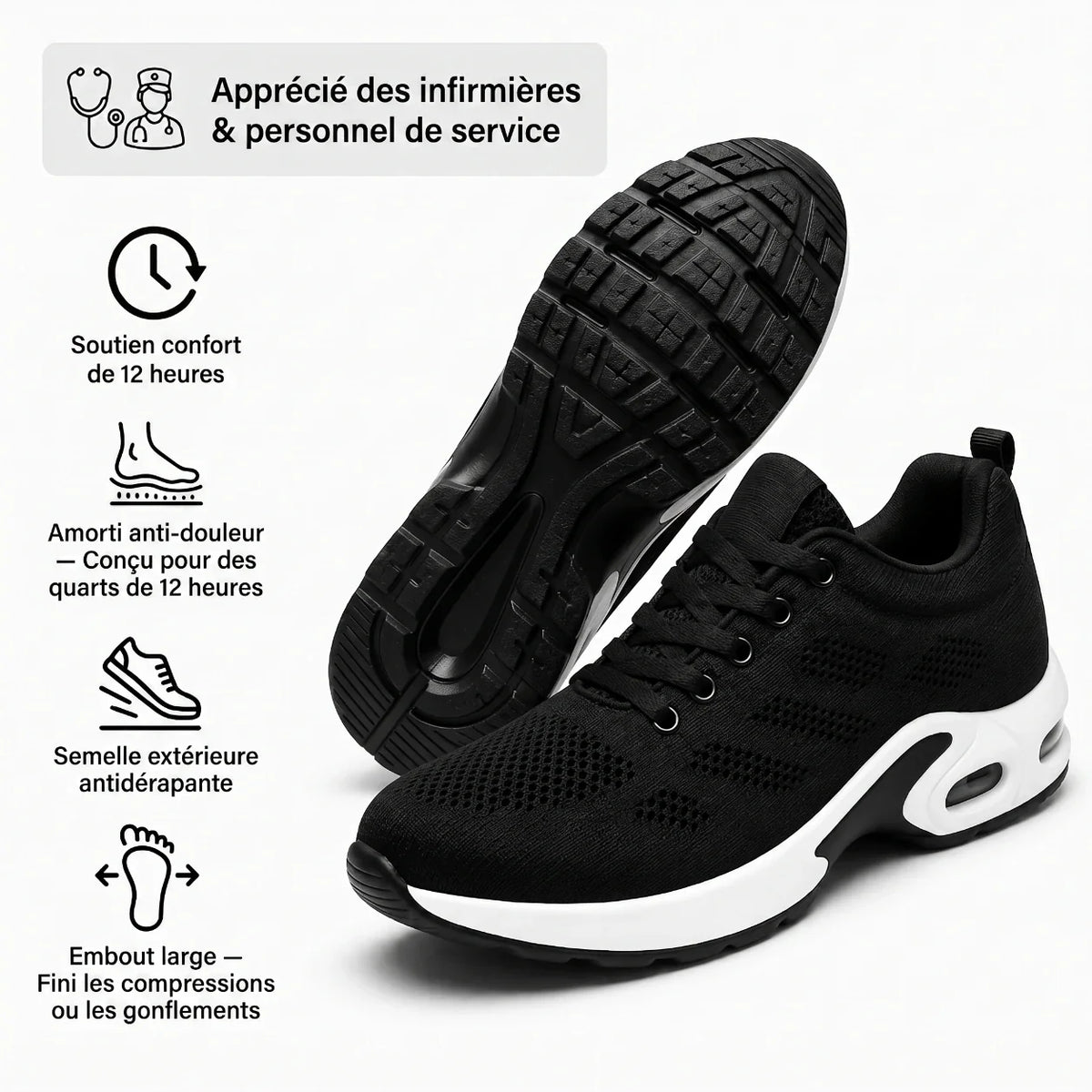 OrthoWalk™ – 12-Hour Shift Shoes for Foot, Knee & Back Pain Relief