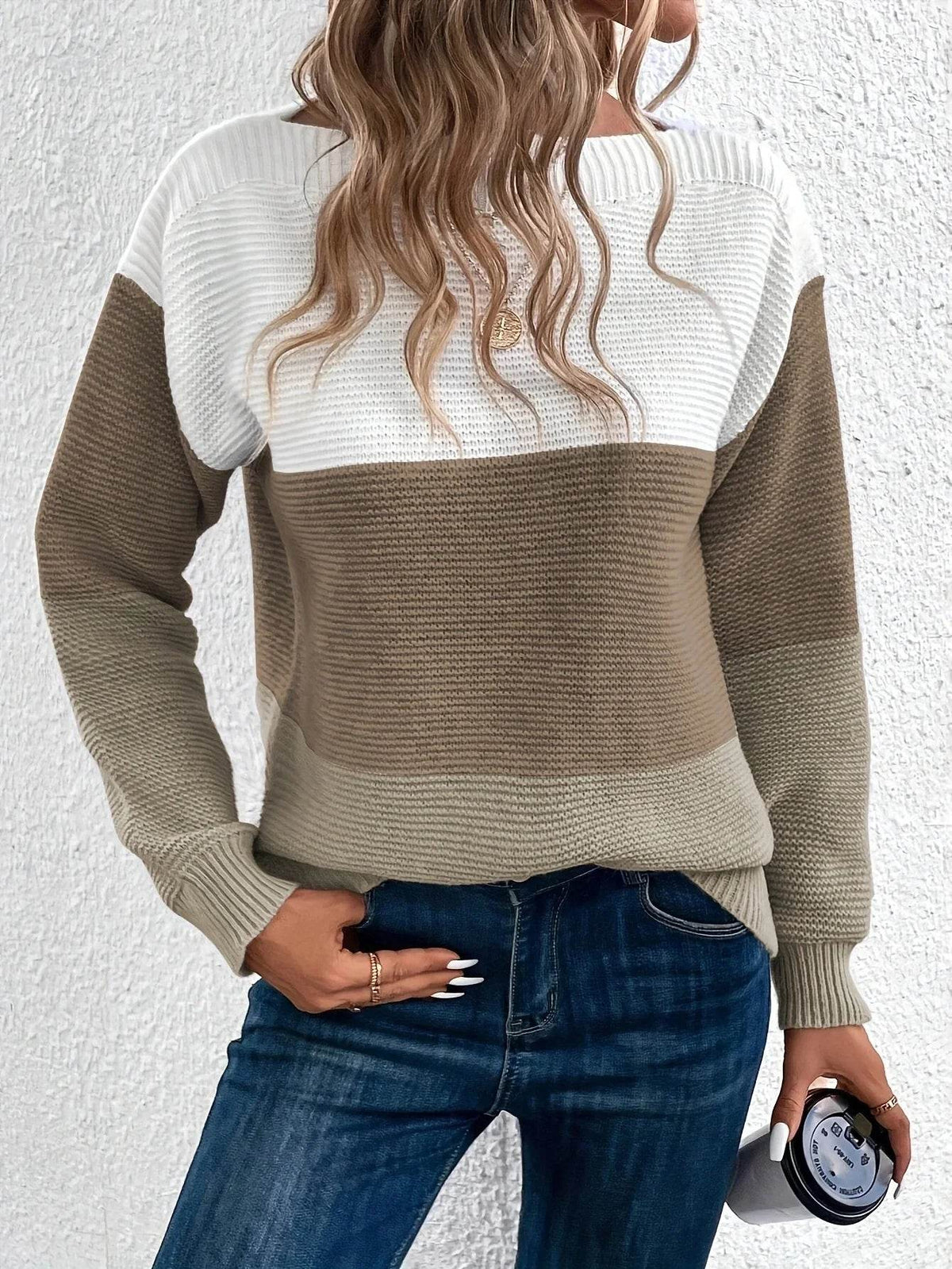 Elena Round-Neck Knit Sweater