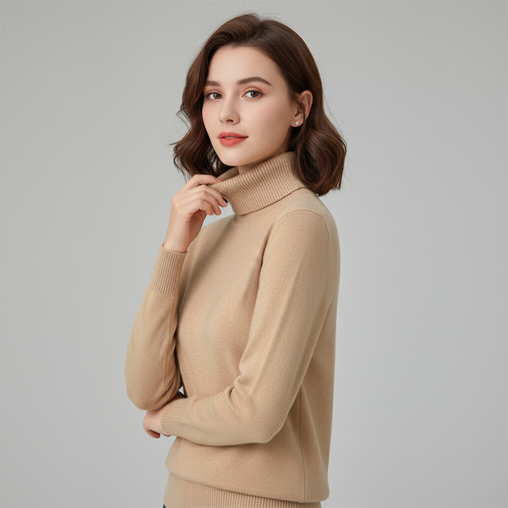 Karen Women's Fleece Turtleneck Sweater