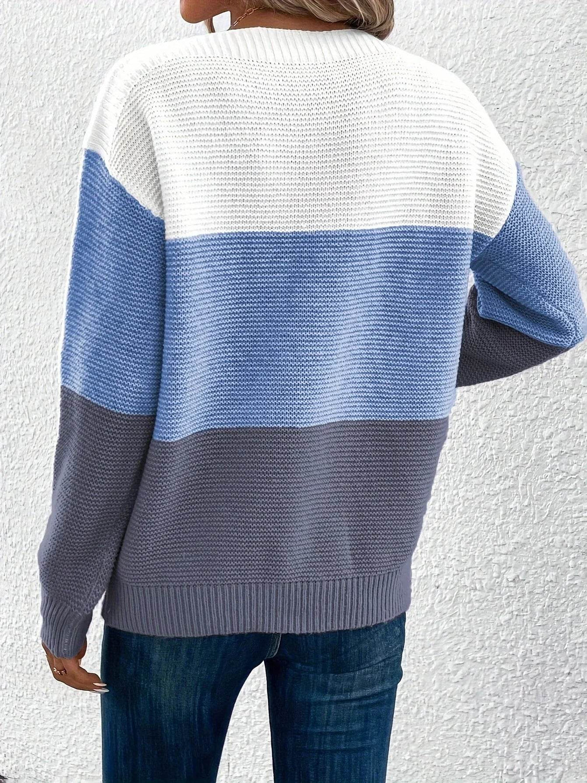 Elena Round-Neck Knit Sweater
