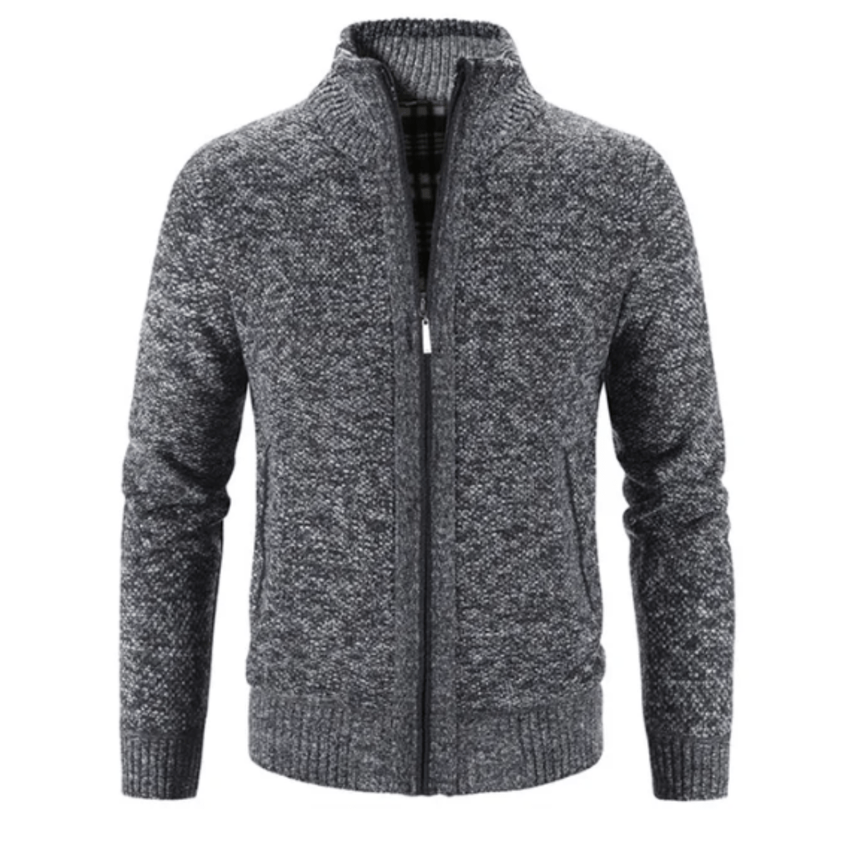 Ethan Zip High-Neck Cardigan