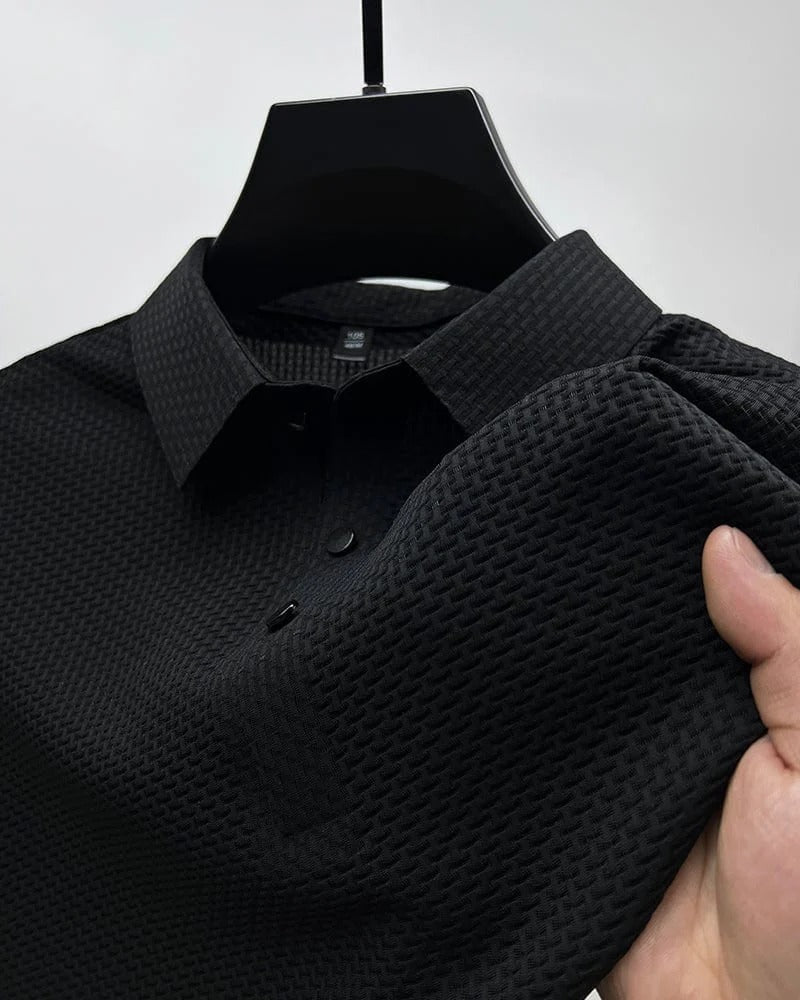 Men's Textured Stretch Polo