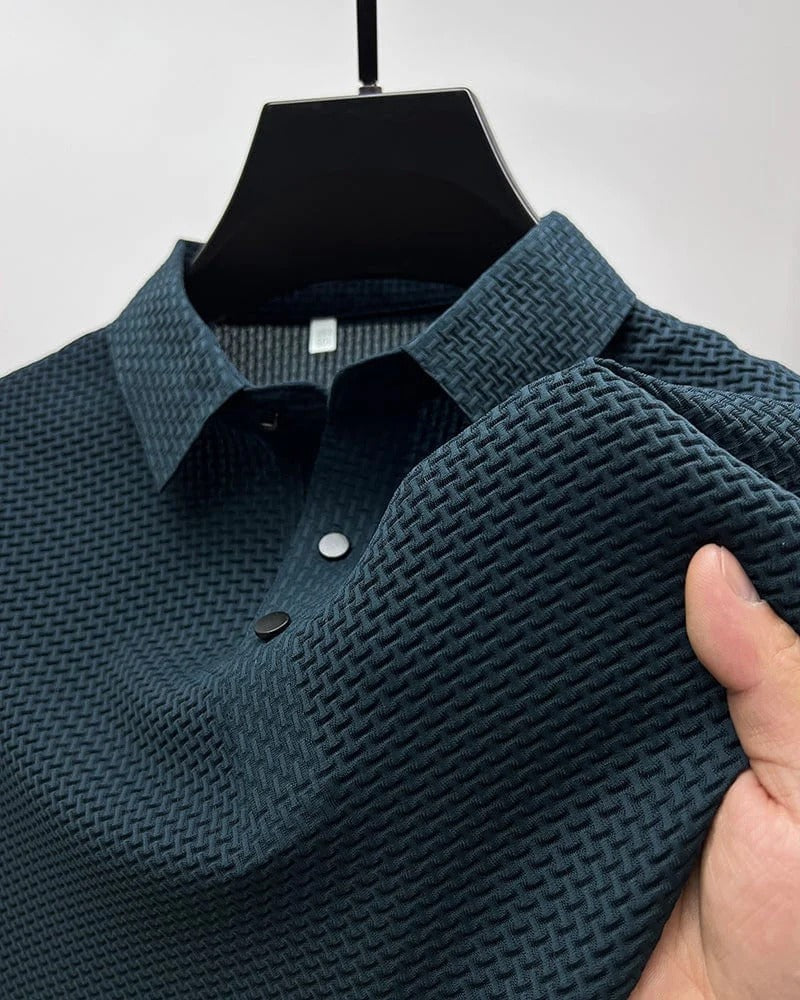 Men's Textured Stretch Polo