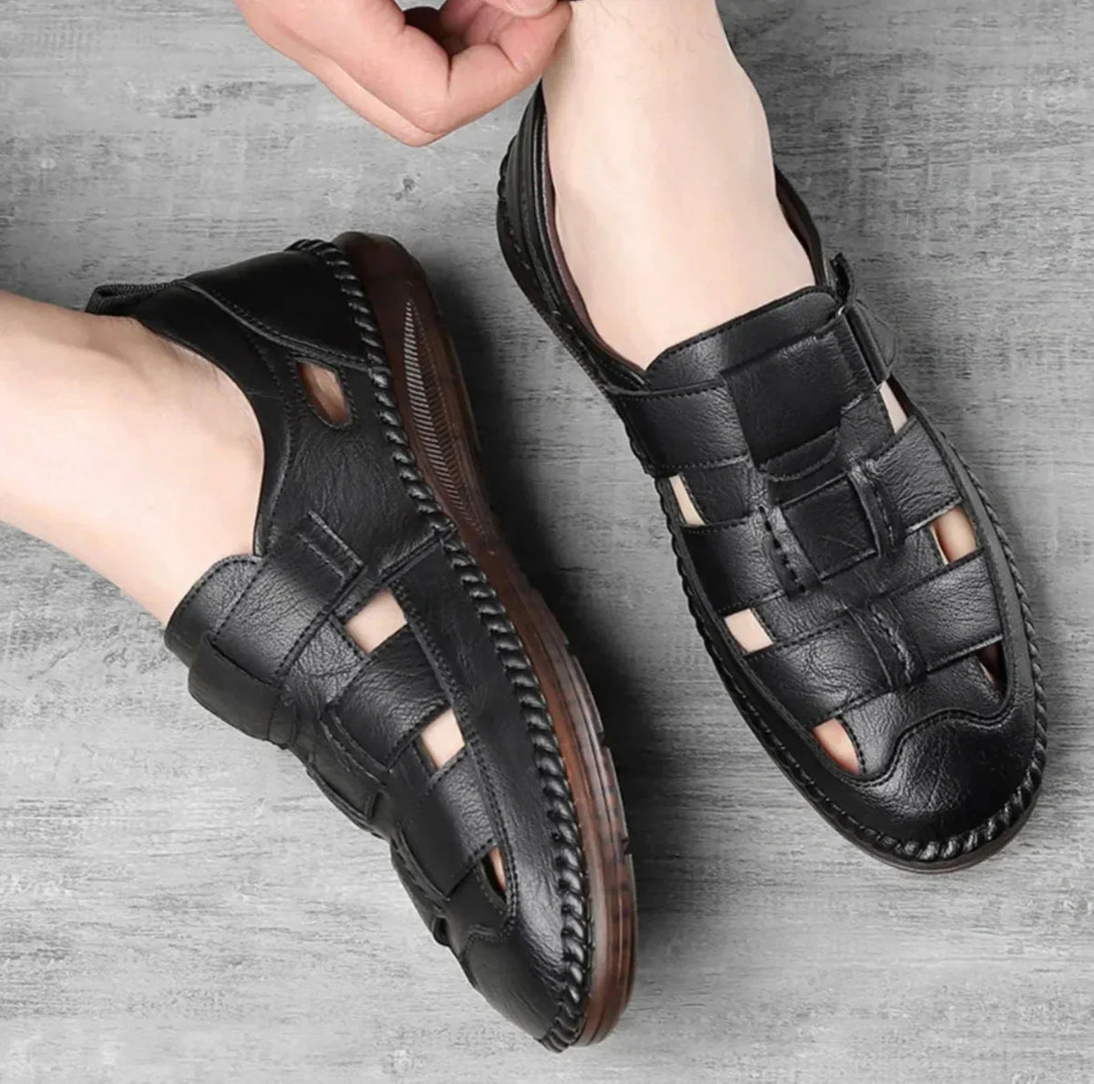Orthopedic Leather Sandals – Santorin