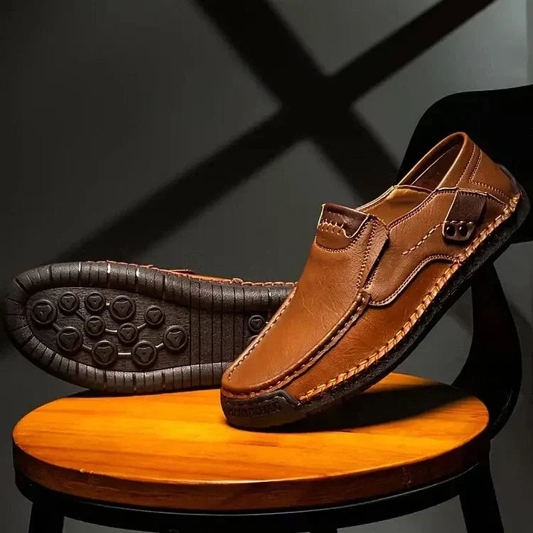 Men's Leather Slip-On Loafers – SoftStep