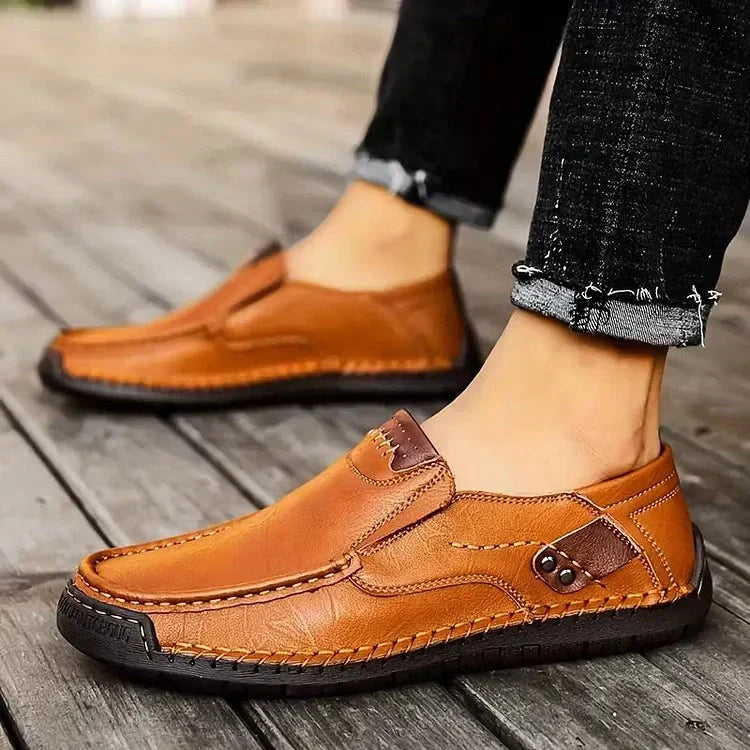 Men's Leather Slip-On Loafers – SoftStep
