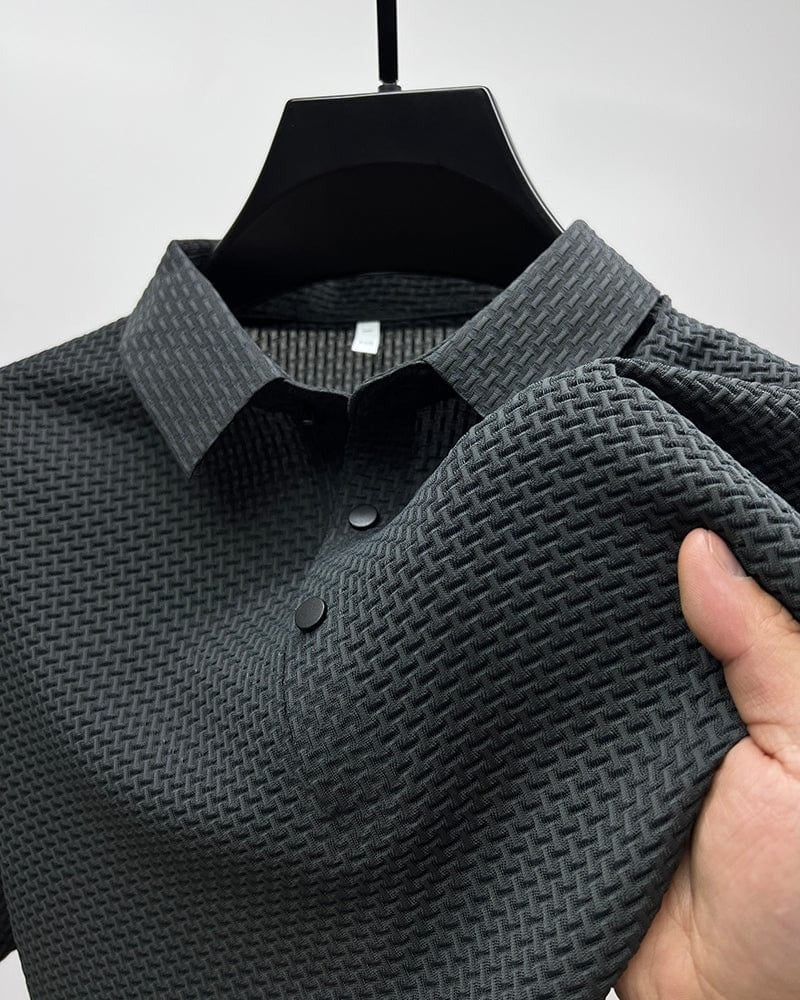 Men's Textured Stretch Polo
