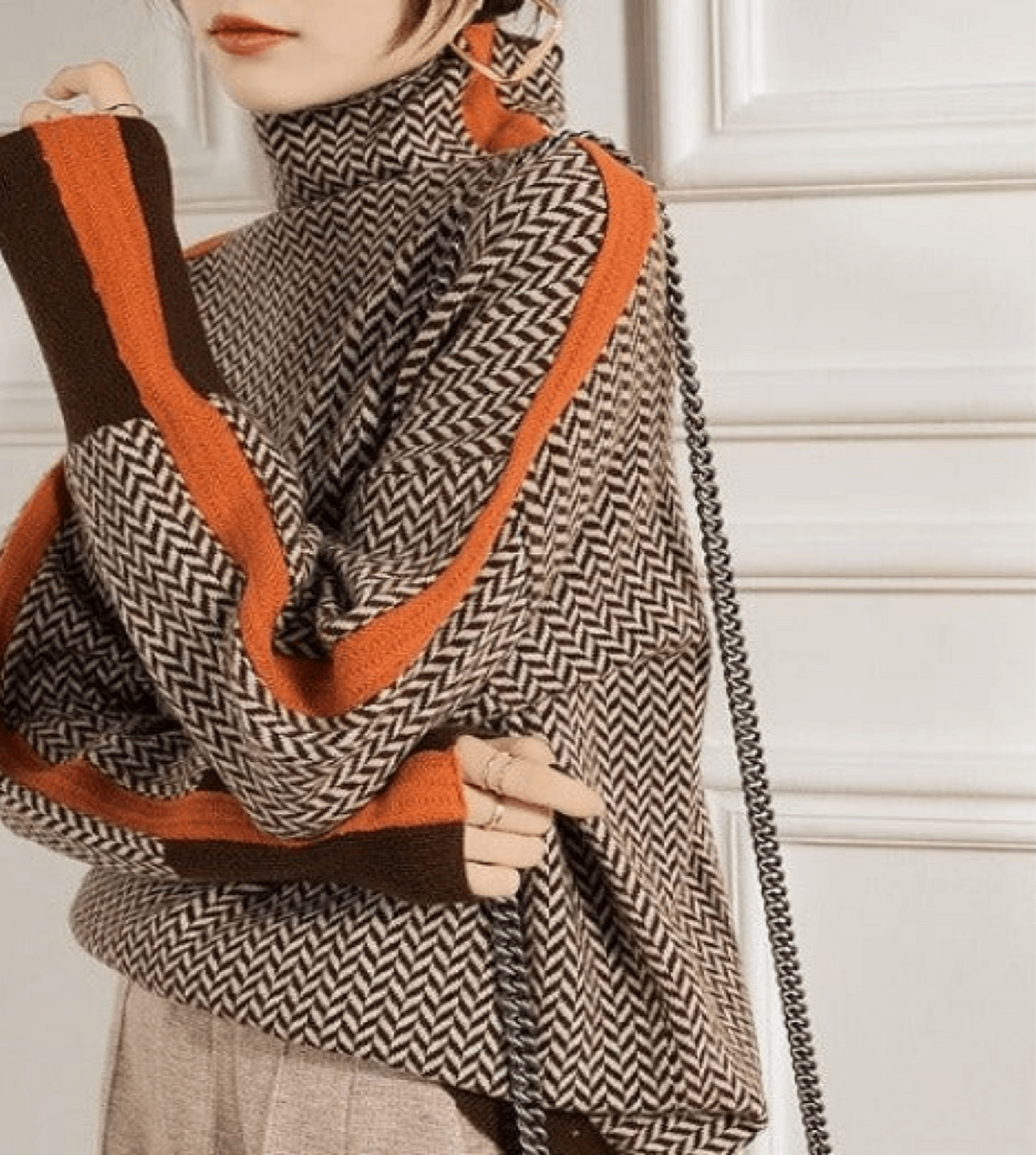 Lorena Long Striped Women's Sweater