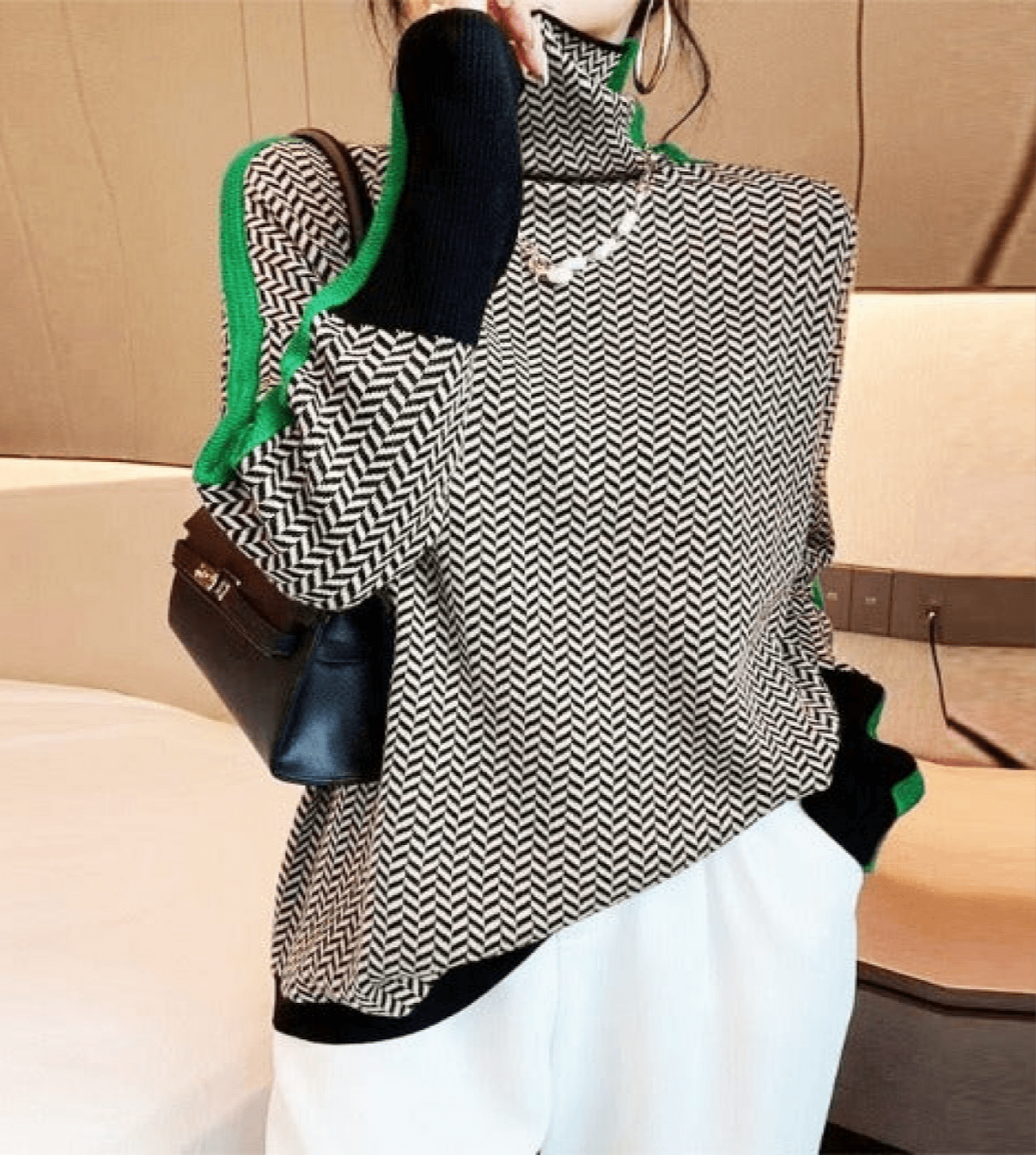 Lorena Long Striped Women's Sweater