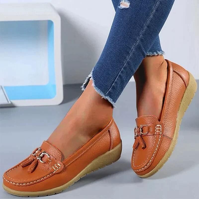 Orthopedic Leather Loafers - Mary